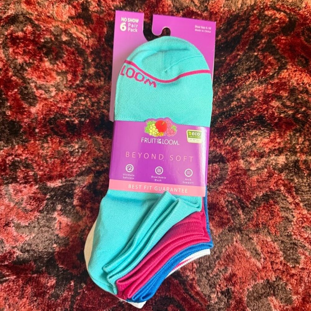 Fruit of the Loom Beyond Soft Best Fit Guarantee Women's Socks
